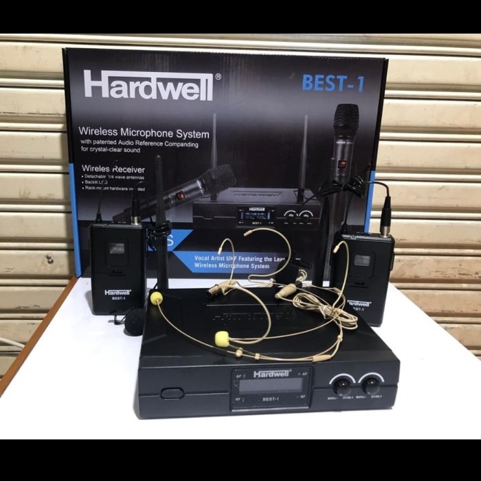 MIC WIRELESS HARDWELL BEST1/BEST 1 2MIC CLIP ON+2MIC HEADSET ORIGINAL