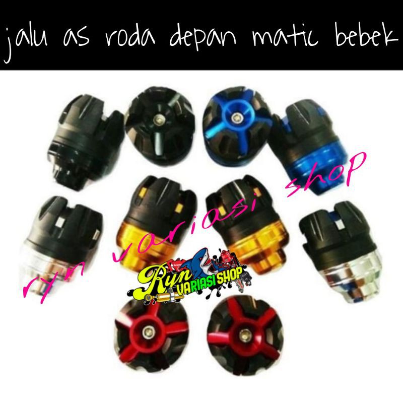 jalu as roda depan jumbo cnc buah naga matic bebek moge variasi roda depan