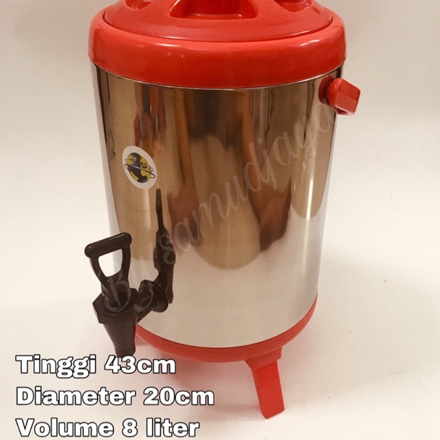 Waterjug milk tea/ bucket teh kopi/thermos panas dingin 8Liter