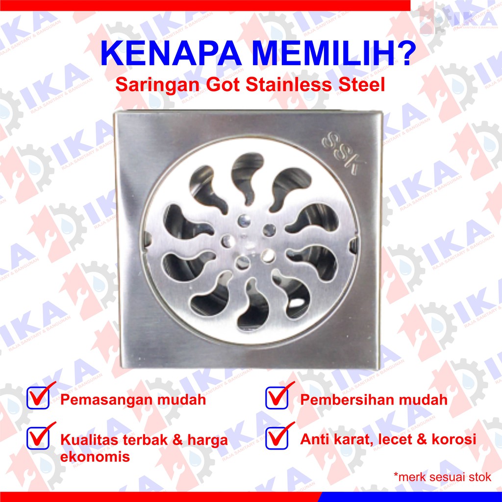 SARINGAN GOT SUS 304 STAINLESS STEEL FULL ASLI / ANTI KARAT 100