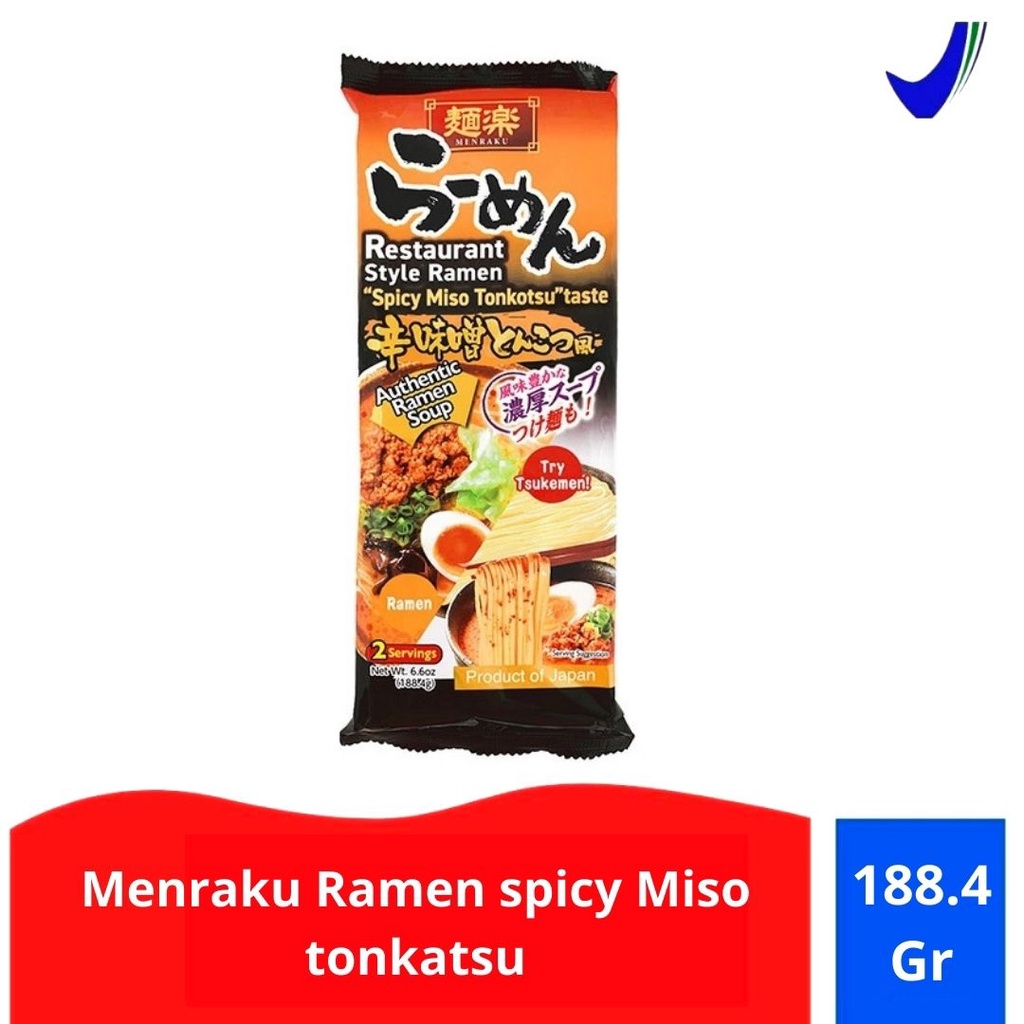 

Menraku Ramen Spicy Miso Tonkatsu 188.4Gr