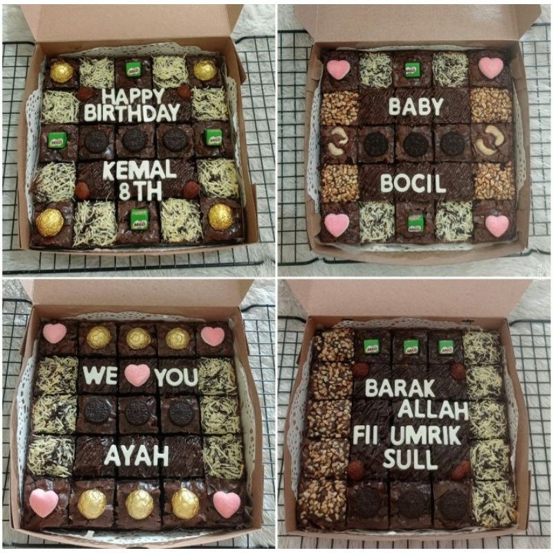 BROWNIES FUDGY/BROWNIES PANGGANG ULANG TAHUN/BIRTHDAY 20x20