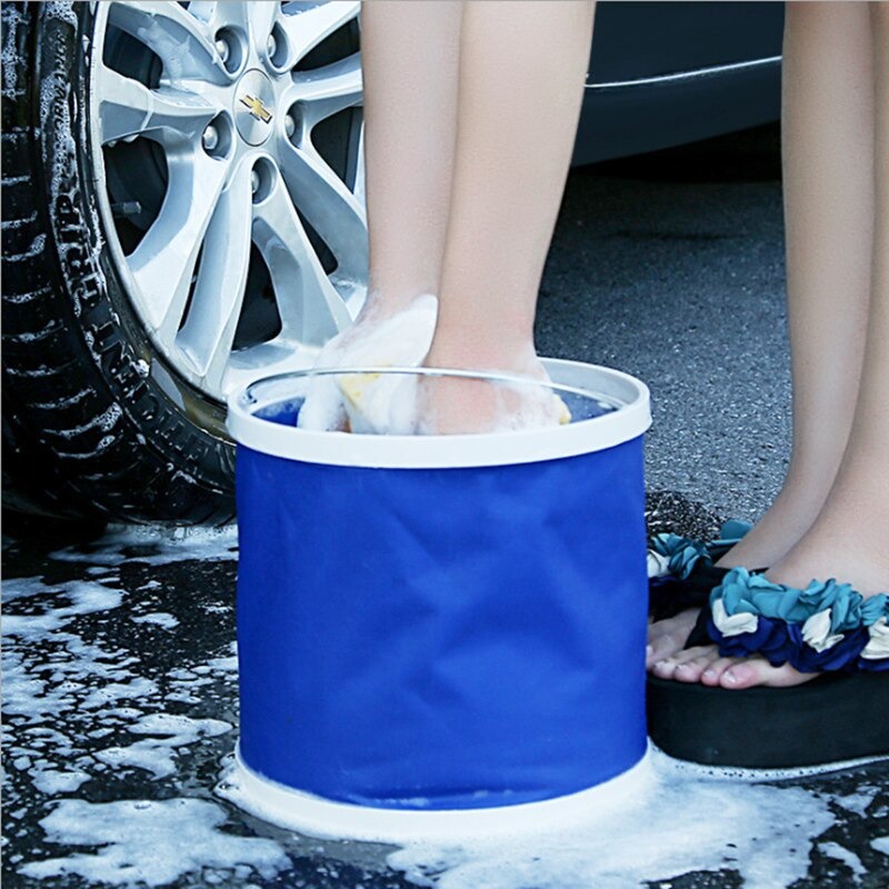 [BISA COD] Ember Lipat Portable Multifungsi Besar 9 Liter 9 L Car Cleaning Folding Bucket Portable Air Cuci Mobil Motor Waterproof