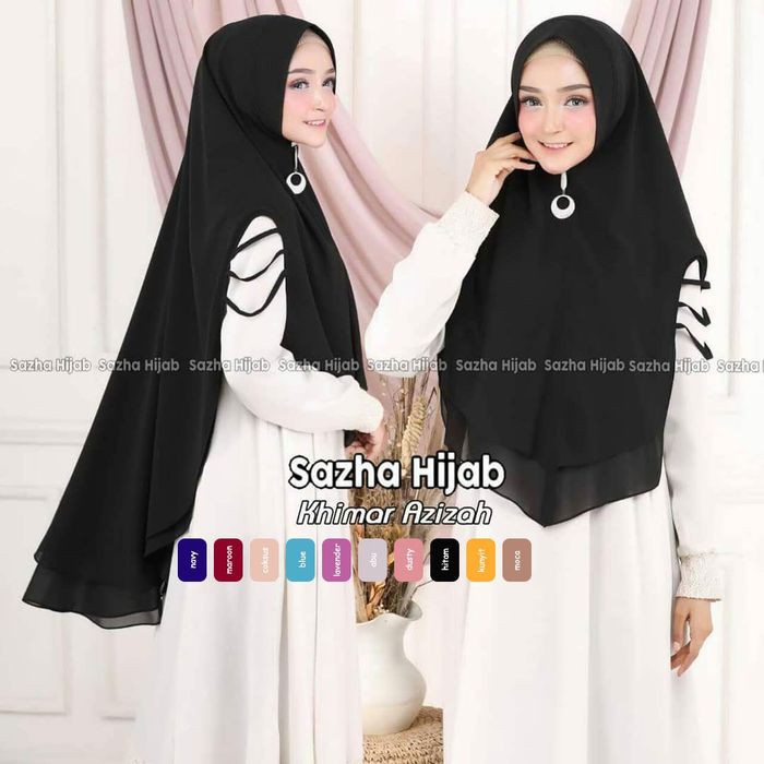Khimar azizah hijab instan syari promo jilbab instant murah