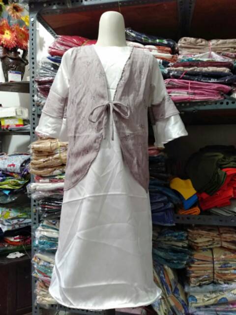 Gamis anak rompi polos 2-6th
