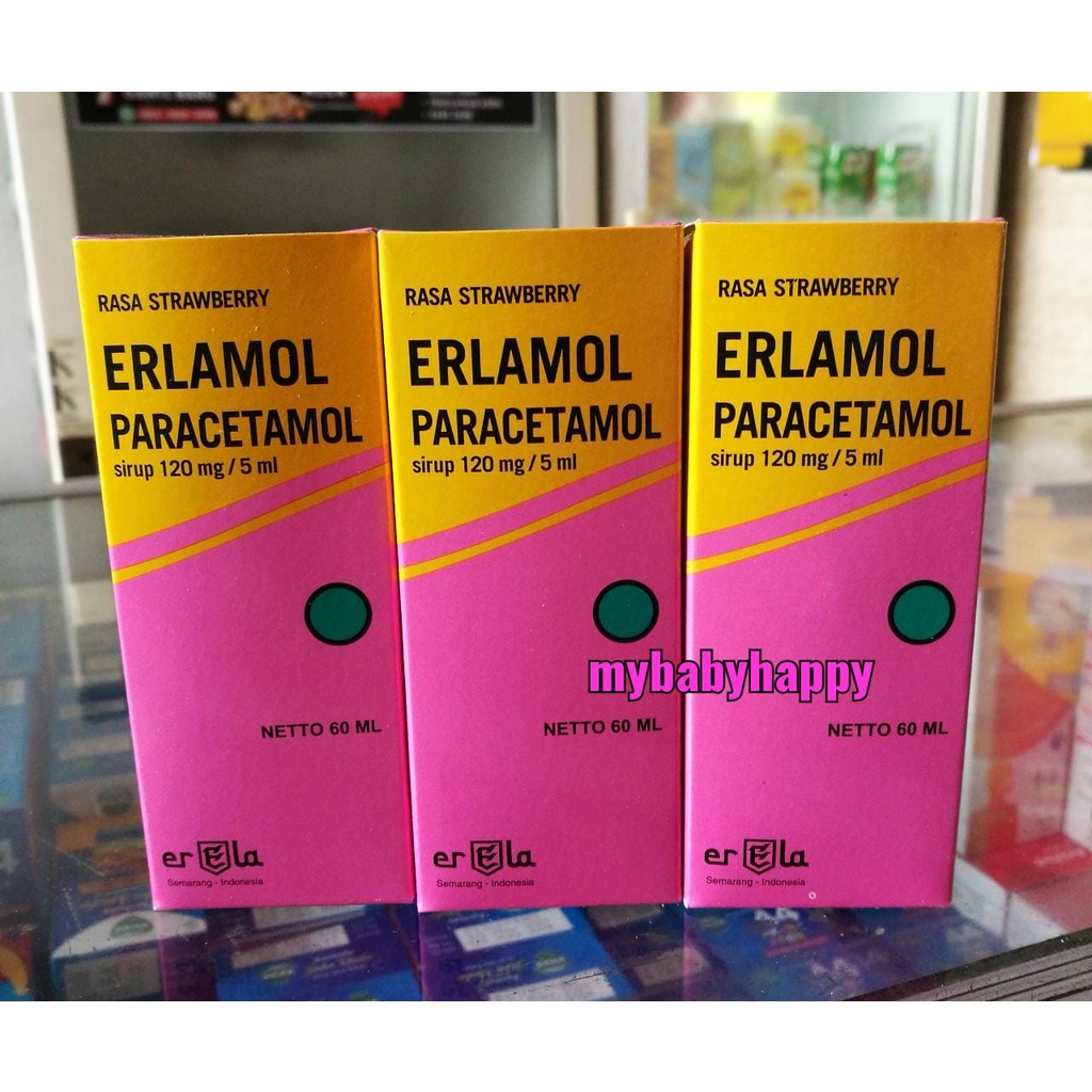 (6 BOTOL) ERLAMOL SIRUP PARACETAMOL