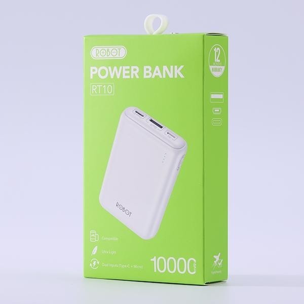 PowerBank ROBOT 10000mAh RT10 Dual Port USB - Garansi Resmi 1 Tahun