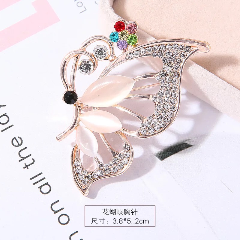 Ins Kepribadian Shiny Bros Berlian Imitasi Rusa Merak Bros Mutiara Unisex Bros Aksesoris indah-13#