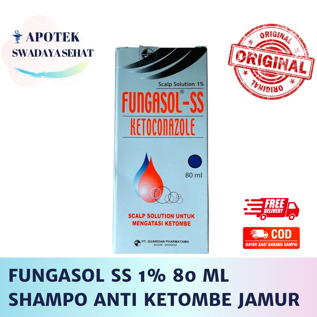 FUNGASOL SS 1% 80 ML  SHAMPO - Sampo Anti Ketombe Jamur Dermatitis Seboroik