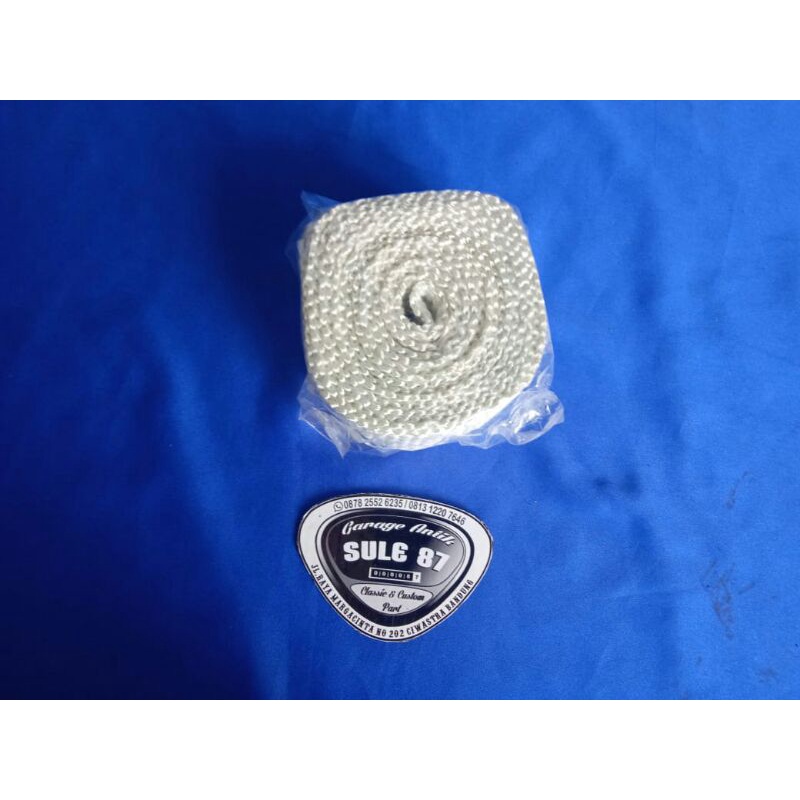 Kain pelindung panas knalpot exhoust wrap knalpot putih panjang 3m honda cb custom, motor trail dll