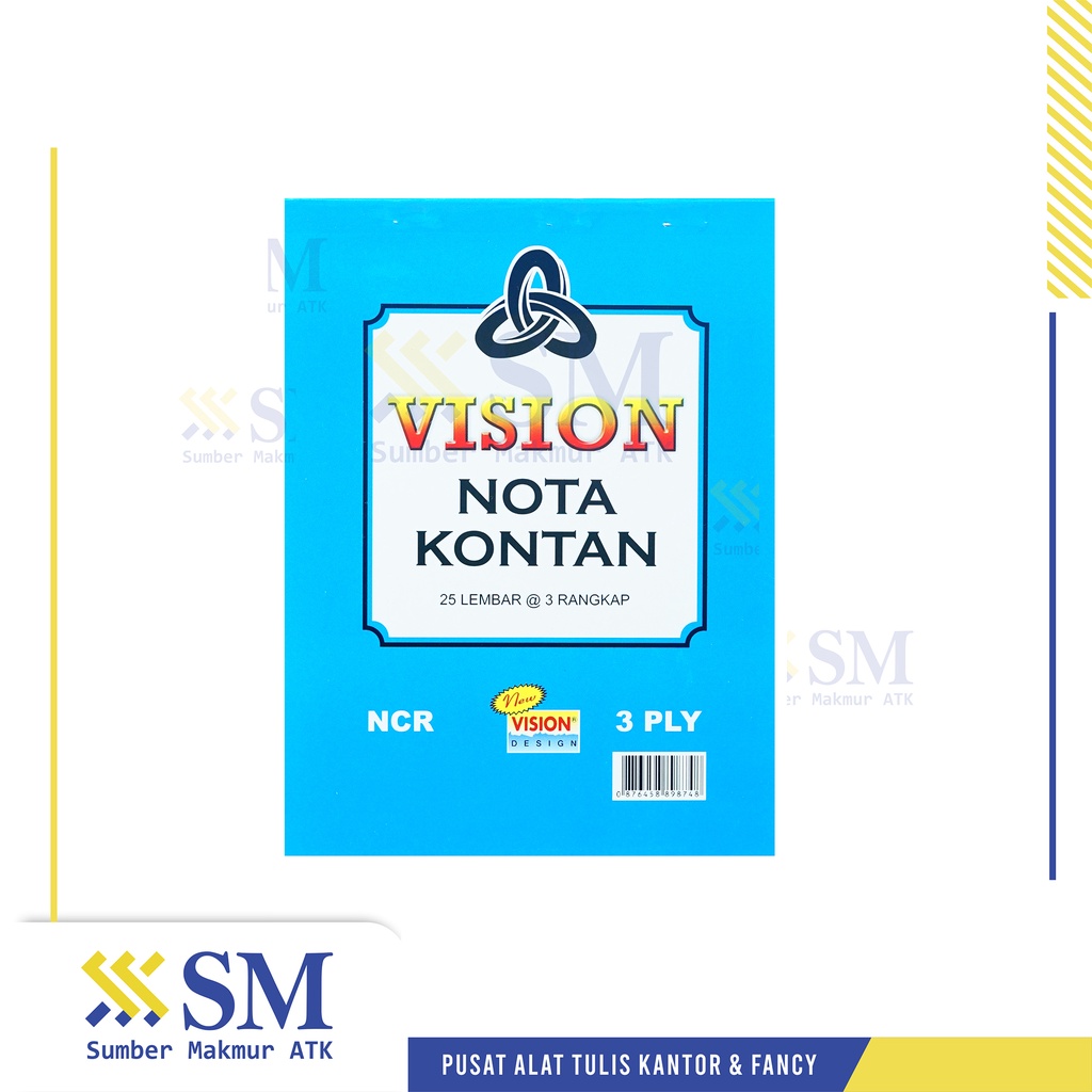 

BUKU NOTA KONTAN NCR K3 VISION (3 PLY) KECIL