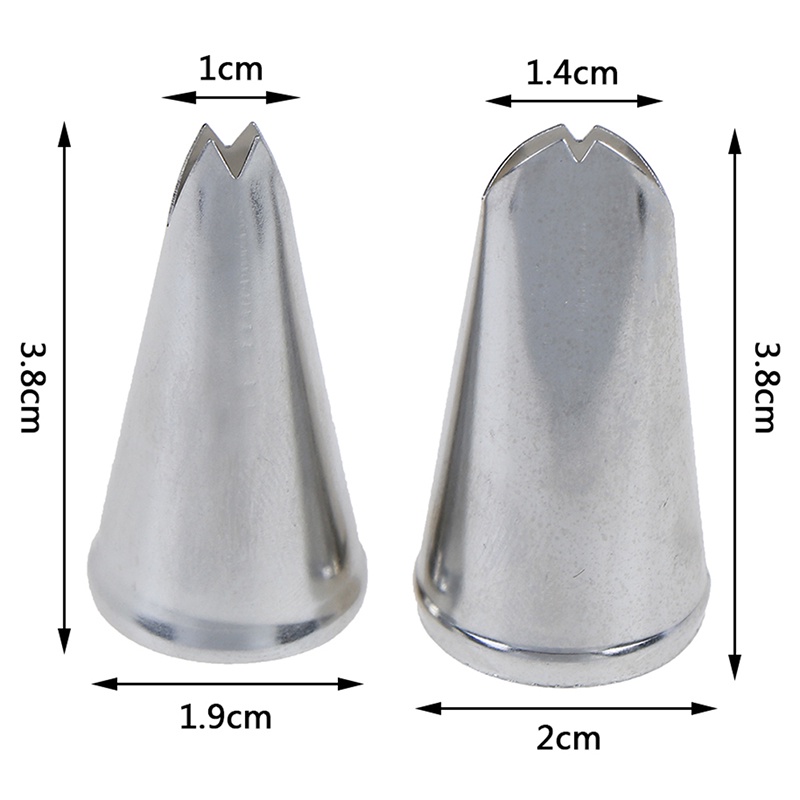 1 Pc Alat Nozzle Pipa Es Bahan Stainless Steel Untuk Membuat Kue