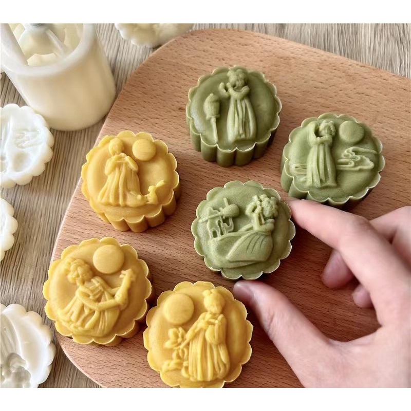 Cetakan Kue Bulan Moon Cake MoonCake Press Mold 50gr Cetakan Nastar