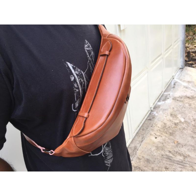 Waistbag Bilfold Full Kulit Sapi Asli