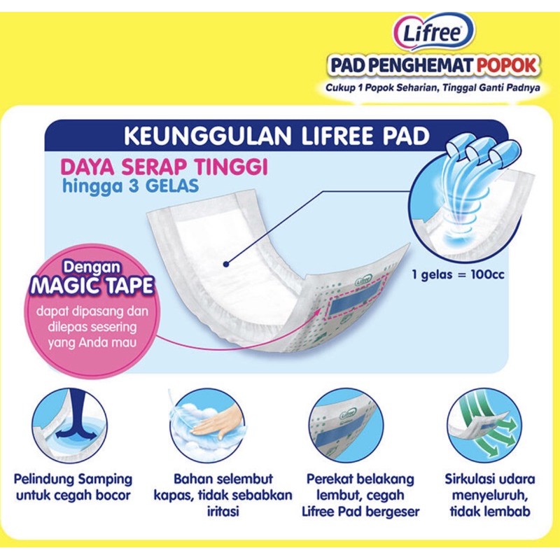 Lifree Lapisan penyerap/Pad penghemat popok