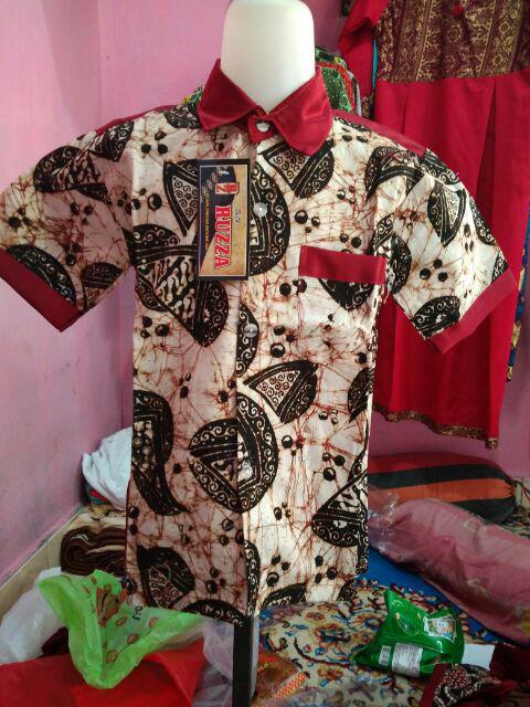 Ruzza Grosir Batik Kemeja Anak Ukuran 0-5 Tahun Hem Random (min 5pcs) Murah