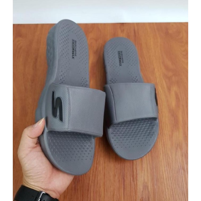 Sandal Skechers Pria / Skechers Gogamax Slide / Sketchers / Skecher
