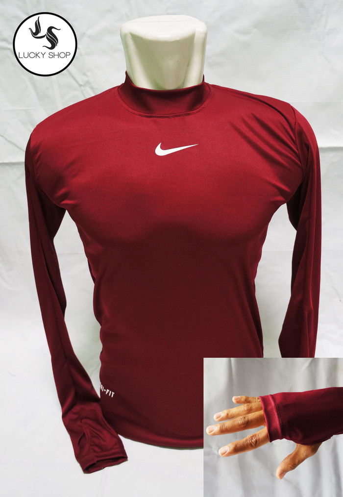 BAJU KAOS MANSET LENGAN PANJANG THUMBHOLE POLOS RUNNING TRAINING GYM SPORT OLAHRAGA PRIA COWOK