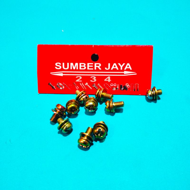 Baut platina mobil / motor 4x6 mm per 25 PCS TERMURAH