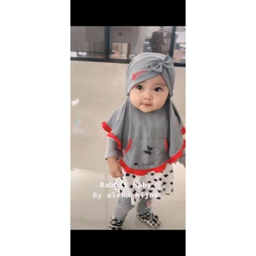 Jilbab Bayi / Hijab Anak/ Kerudung Baby Alena Rabbit (ORI Alena Hijab)