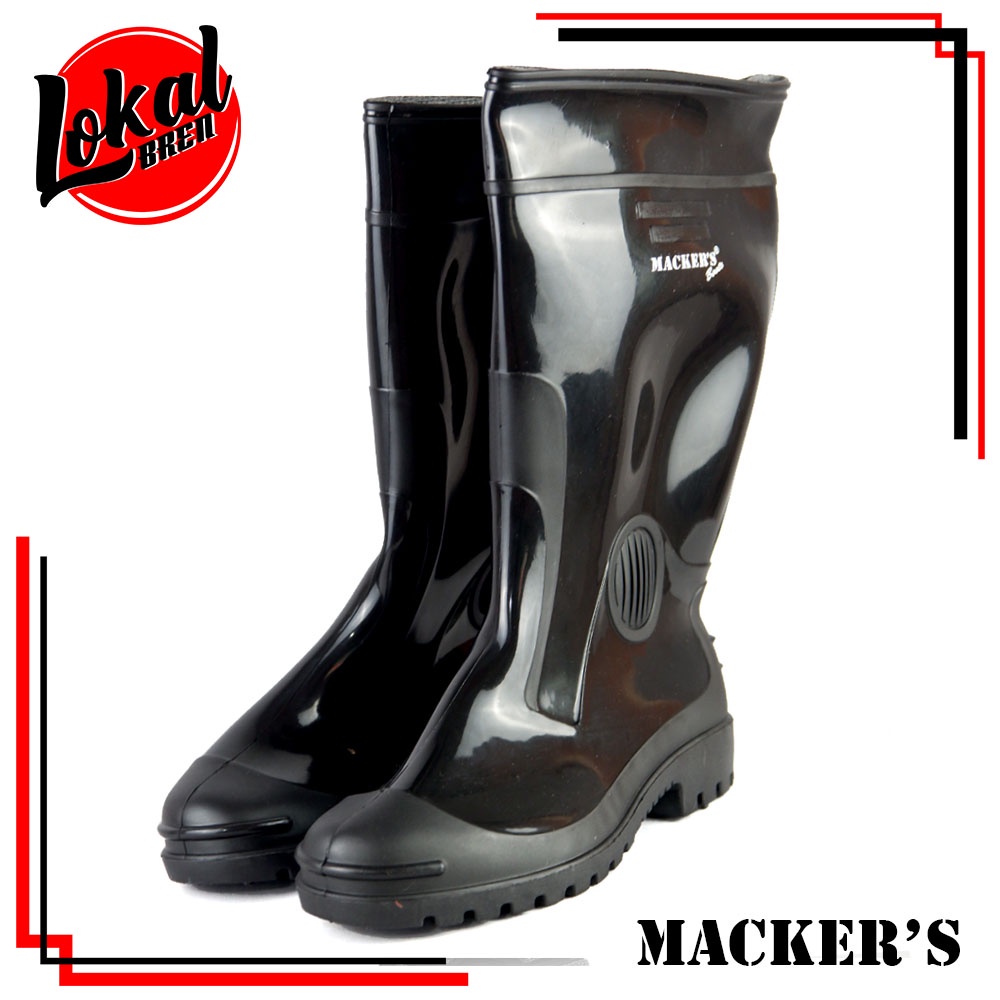 Sepatu Boots Karet MACKERS HITAM PANJANG