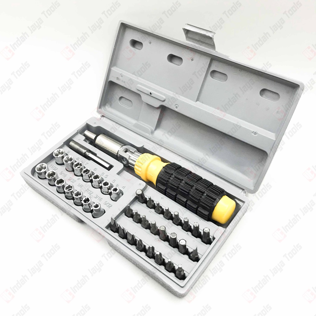 HDT Obeng 41Pcs Socket Set Rachet 41 Pc Sok Set Screwdriver