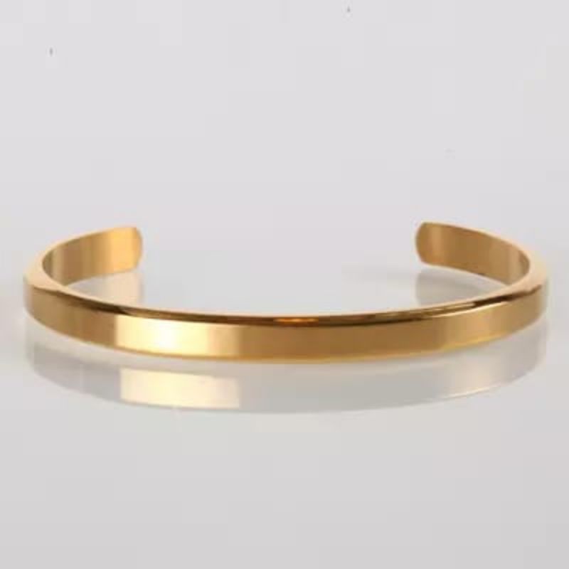 Gelang Bangle Titanium Pria dan Wanita Titanium Model Simple Polos