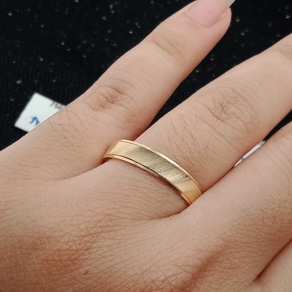 Cincin nikah Emas 17K - 1 Pasang 4 gr Kadar 750 - 131