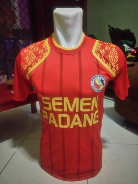 Jersey Semen Padang JUARA ISL 2013 Home Merah Retro Lokal