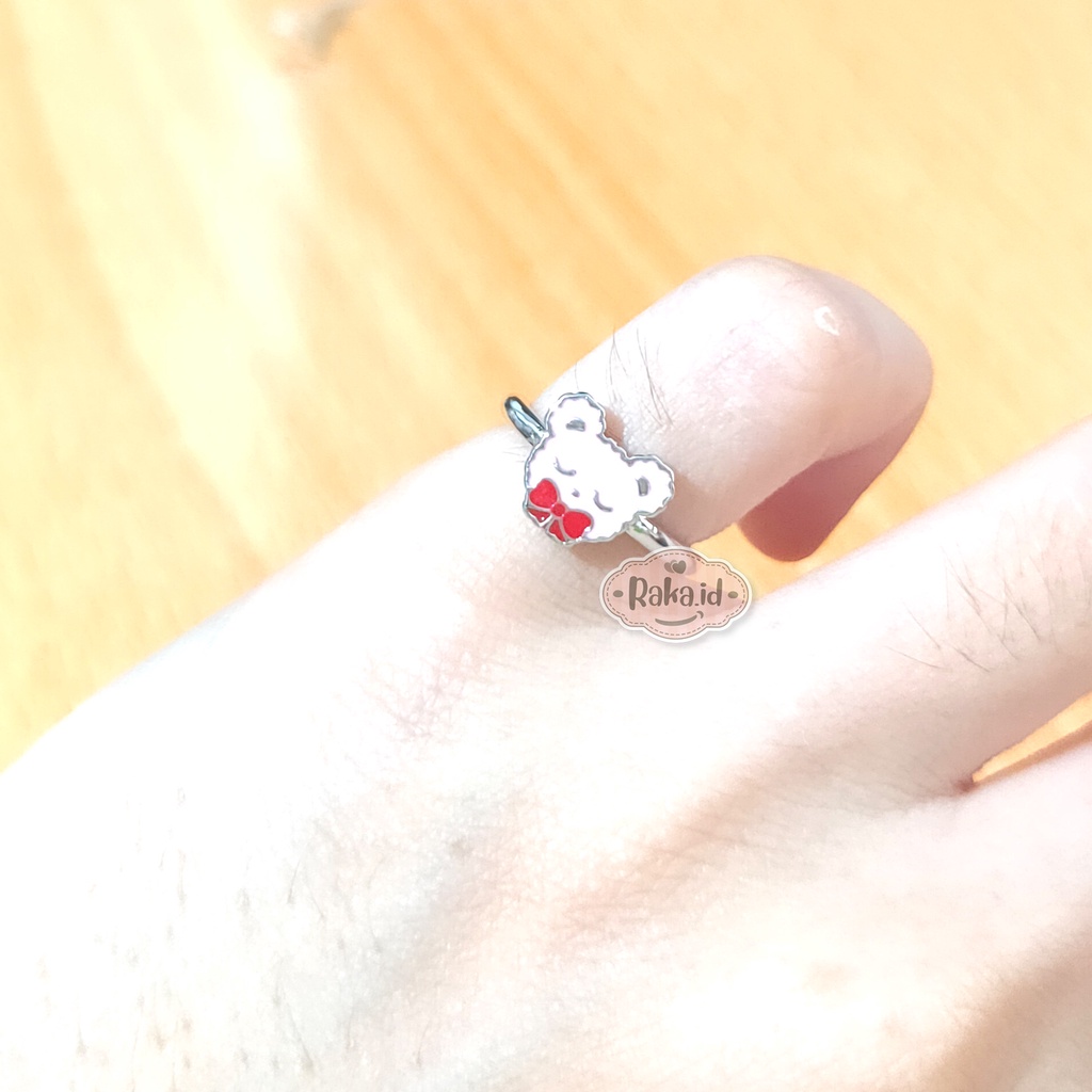 Cincin Anak Motif Bear Pink BT21 Perhiasan Cantik Anak 1030