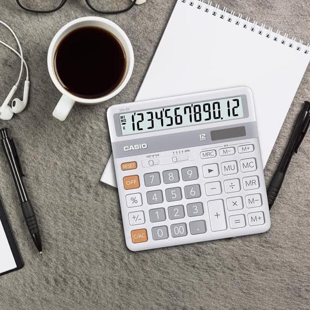 

☘sye⋆ pqd-079 CASIO DH-20 CALCULATOR (WHITE) $