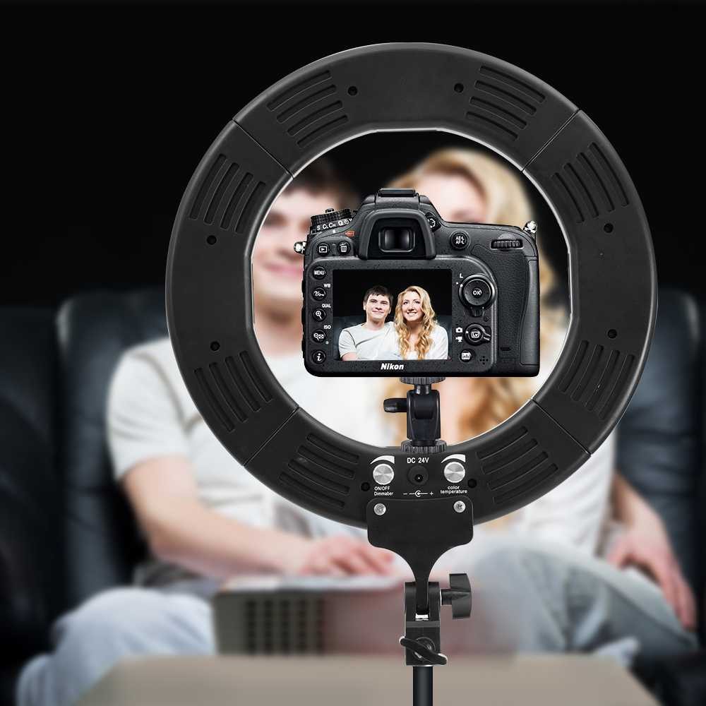 Ring Light LED Kamera 65W 336 LED 12 Inch Tripod DSLR Cincin Cahaya Perlengkapan Photo Studio