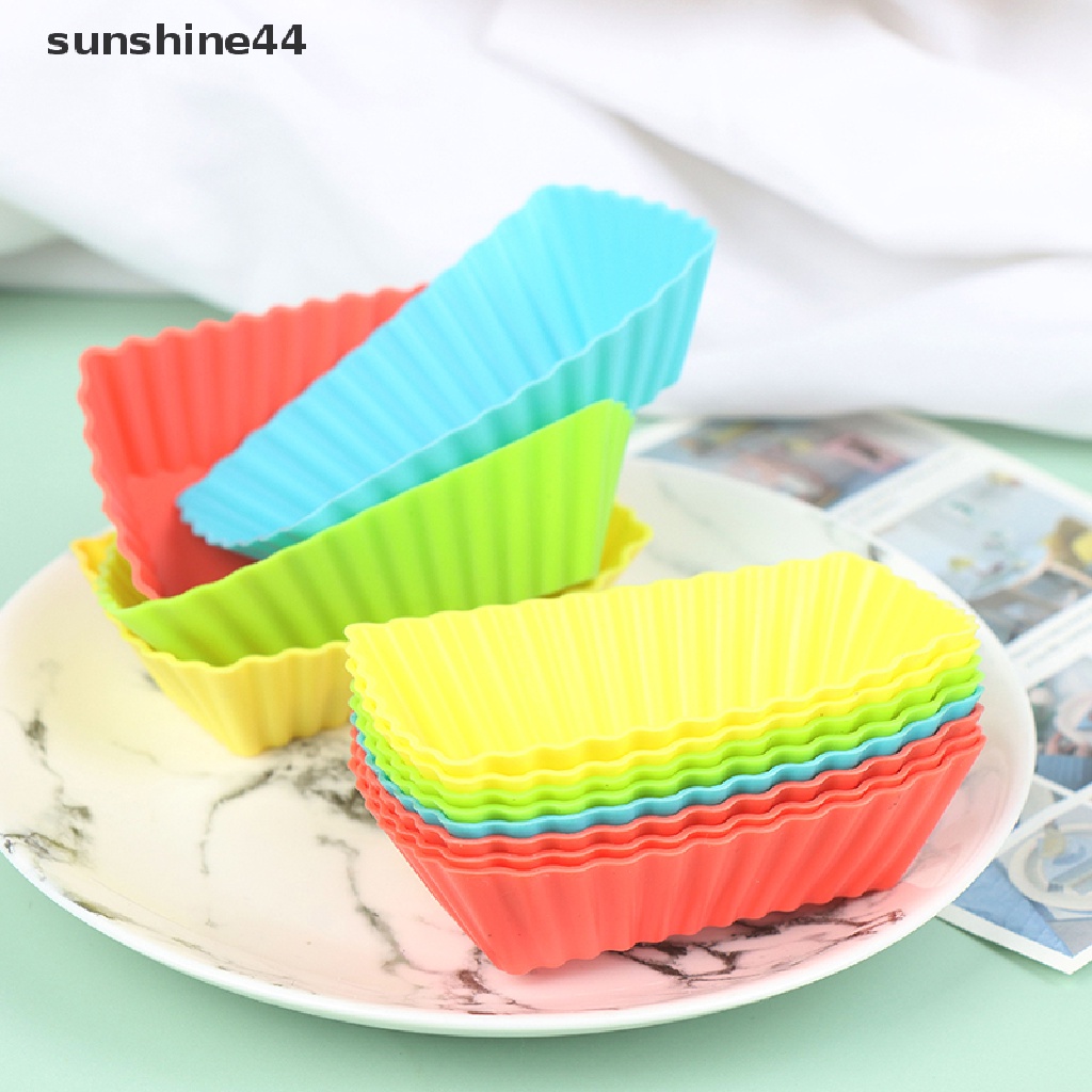 Sunshine 12PCS Cetakan Cupcake / Muffin Bahan Silikon Reusable