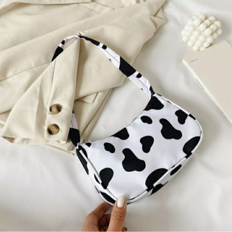 dem_sare / DS1083 PERCY Shoulder Bag Tas Bahu TAS SELEMPANG WANITA MOTIF SAPI Shoulder bag wanita gaya