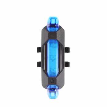 TaffLED Defensor Lampu Sepeda 5 LED Taillight Rechargeable - Warna Biru