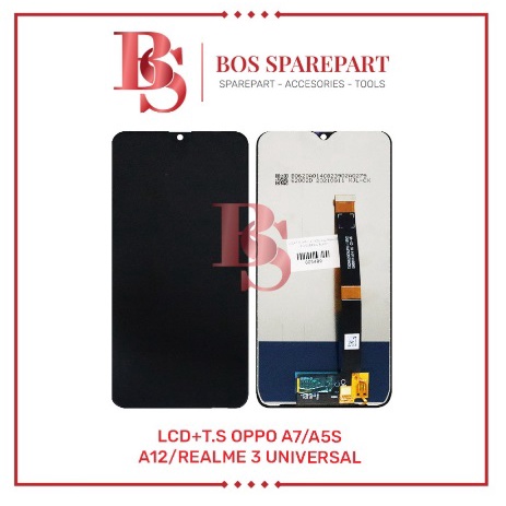 LCD TOUCHSCREEN OPPO A5S / A7 / A12 / REALME 3 BLACK