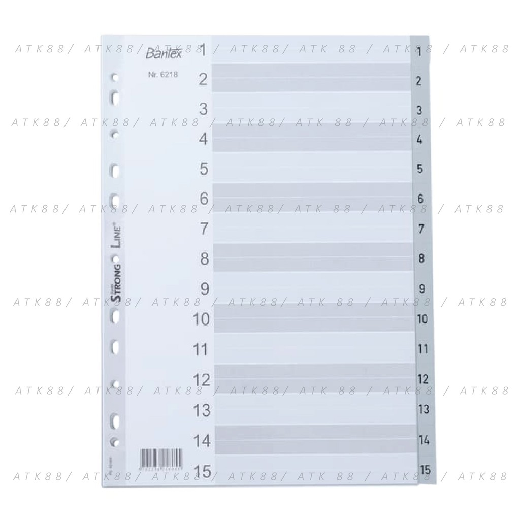 

Bantex Numerical Indexes A4 1-15 Index (15 pages) #6218