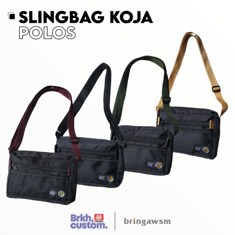 Slingbag Koja | tas selempang polos | tas distro | brkhcustom| pria dan wanita