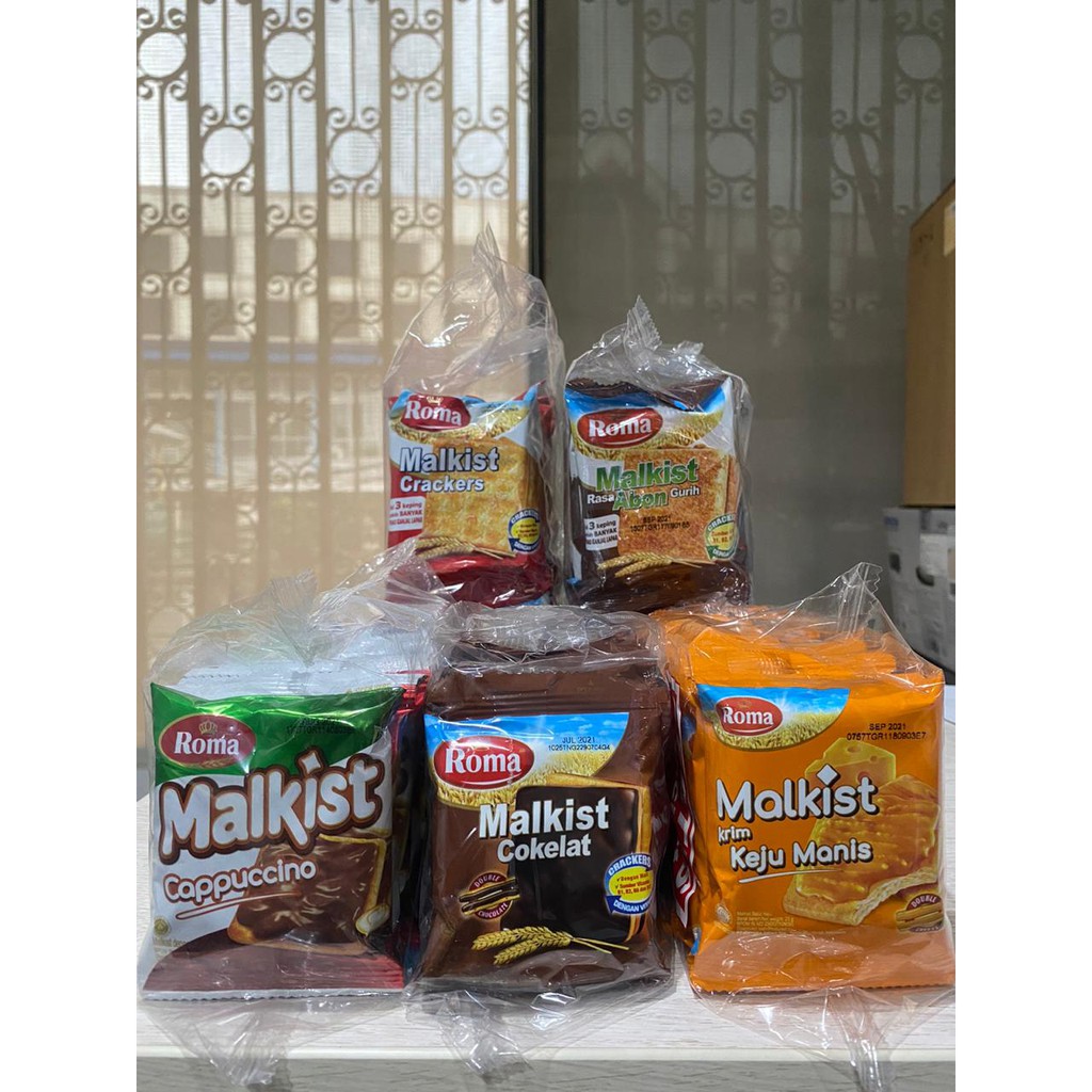 

Roma Malkist Sachet Renceng ( isi 10 ) - Abon Cappuccino Cokelat Crackers Keju MANIS