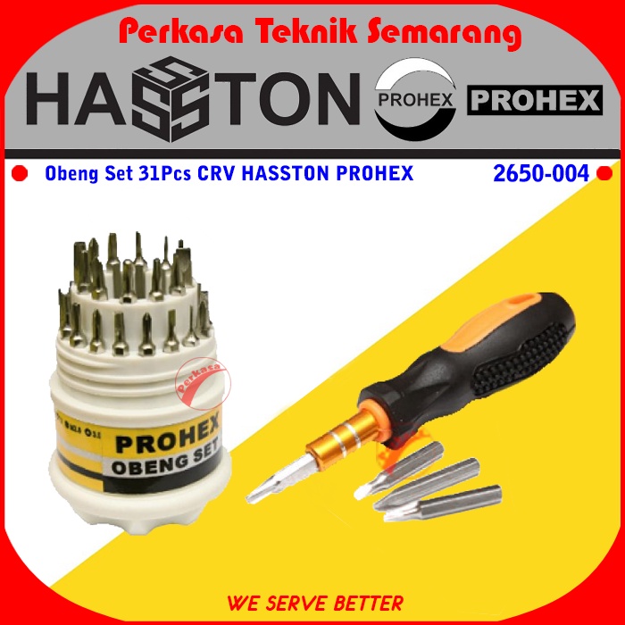 HASSTON PROHEX 2650-004 Obeng Set 31Pcs CRV