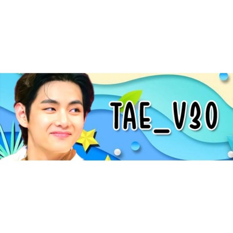 Label Nama V 01 BTS Kim Taehyung Sticker Nama