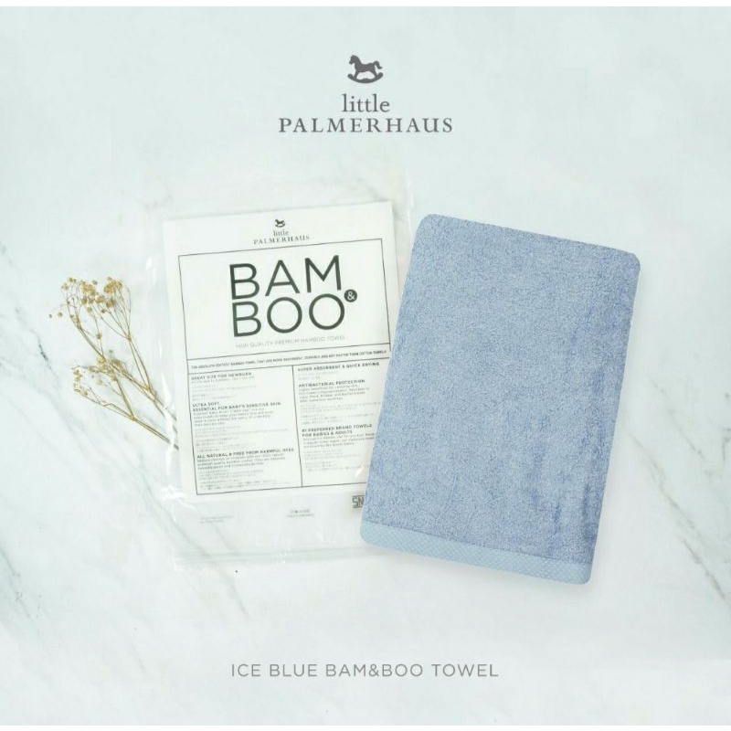 LITTLE PALMERHAUS Bamboo Towel 60x120 cm Handuk Bayi Hypoallergenic Handuk Bayi Lembut