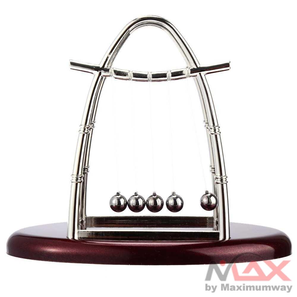 Balance Ball Pajangan Meja Pendulum Newton Model Arched - ZY02 Warna Coklat