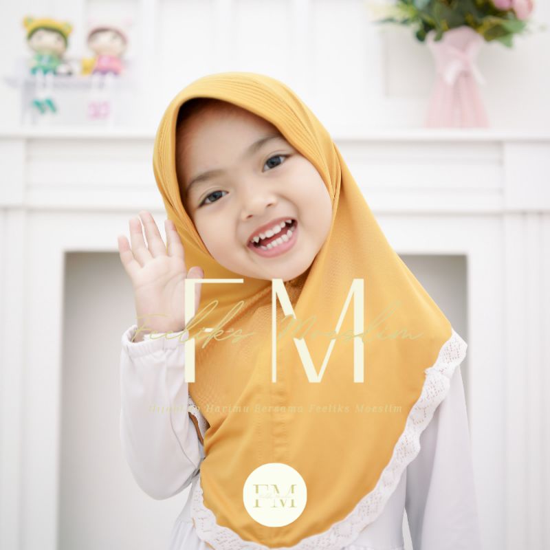 Hijab Anak Alisa pet / Hijab nyaman lucu murah kualitas PREMIUM