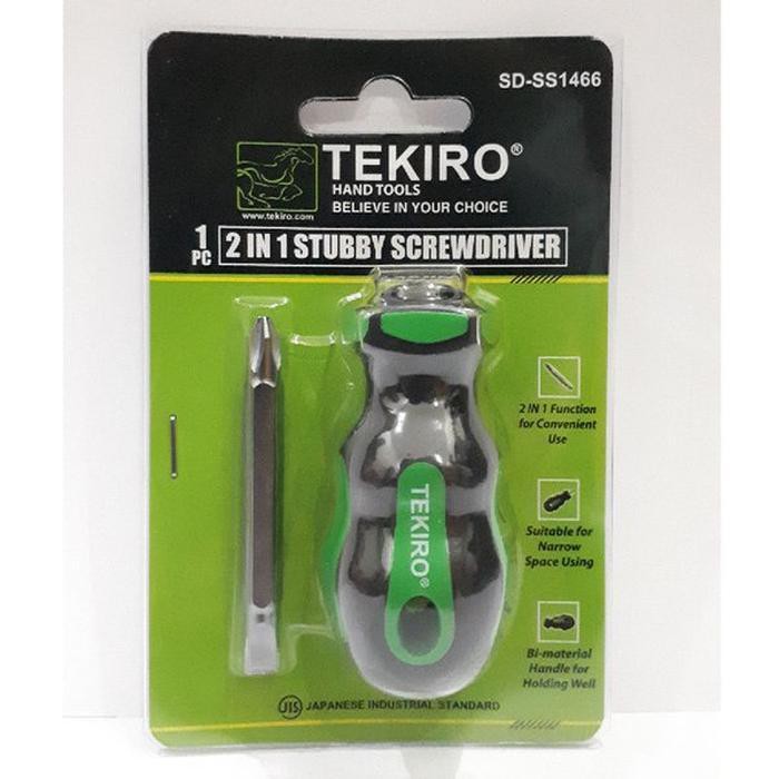 Unik OBENG CEBOL STUBBY DUA ARAH TEKIRO OBENG KECIL BOLAK BALIK BB 2 IN 1 Diskon