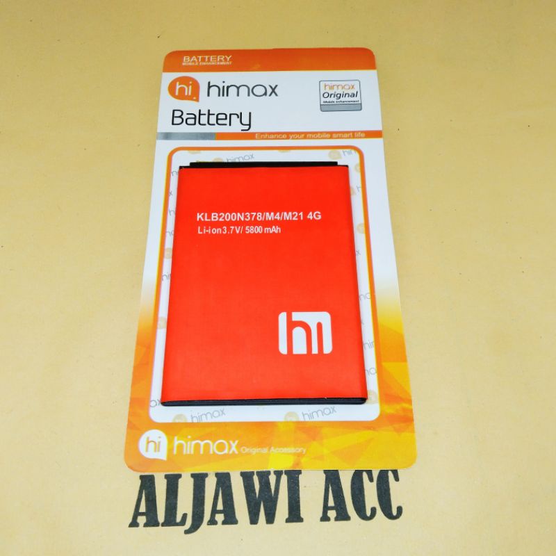 Baterai bt batre battery Himax M21i 4G / M4 / KLB00N378 Original Battery Hp