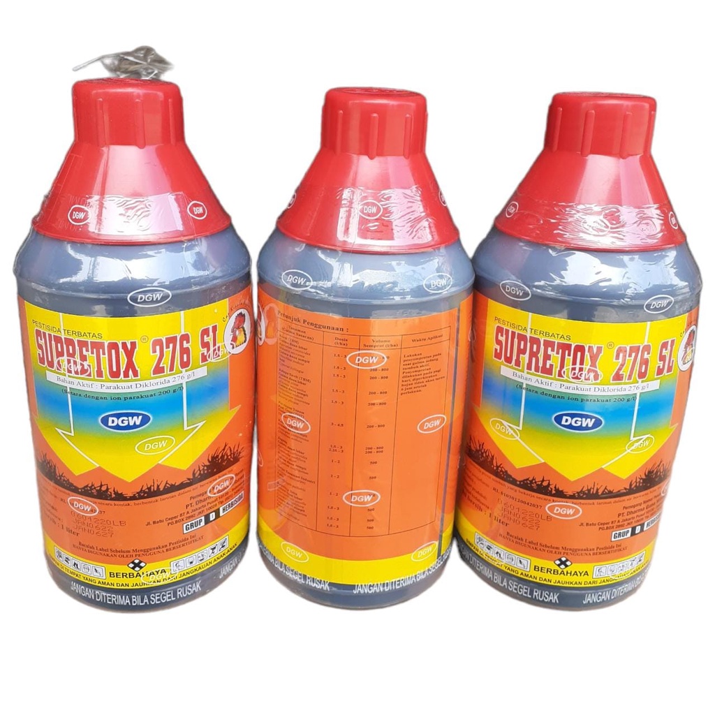 SUPRETOX 276 SL 1 Liter Herbisida  Pembasmi rumput Kontak  100% Original DGW/Gramoxon 1 liter