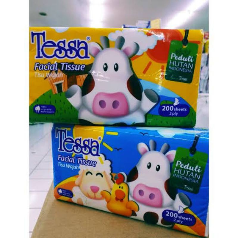 Tessa Tissue  Facial  200sheet  Sapi  Murah  Promo Muka  Lembut tebal  surabaya  agen distributor