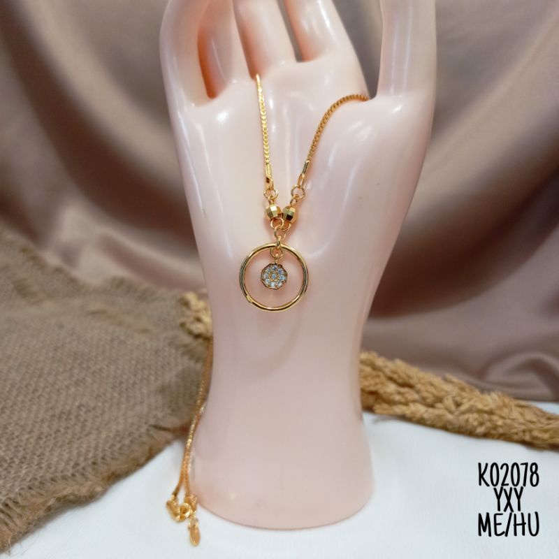 Kalung Koye Yaxiya bulat gold K02078