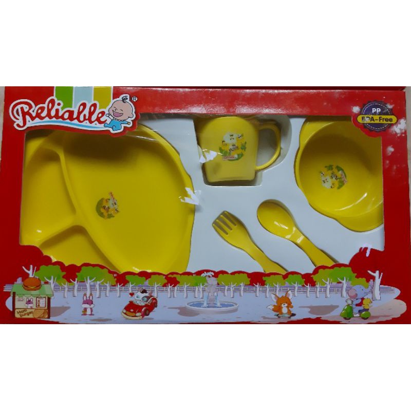 FEEDING SET RELIABLE 5006 6 PCS TEMPAT MAKAN BAYI TEMPAT MPASI KADO BAYI
